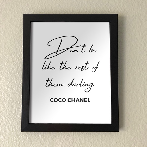 CHANEL Wall Decor Coco Chanel Quote Wall Art Poshmark